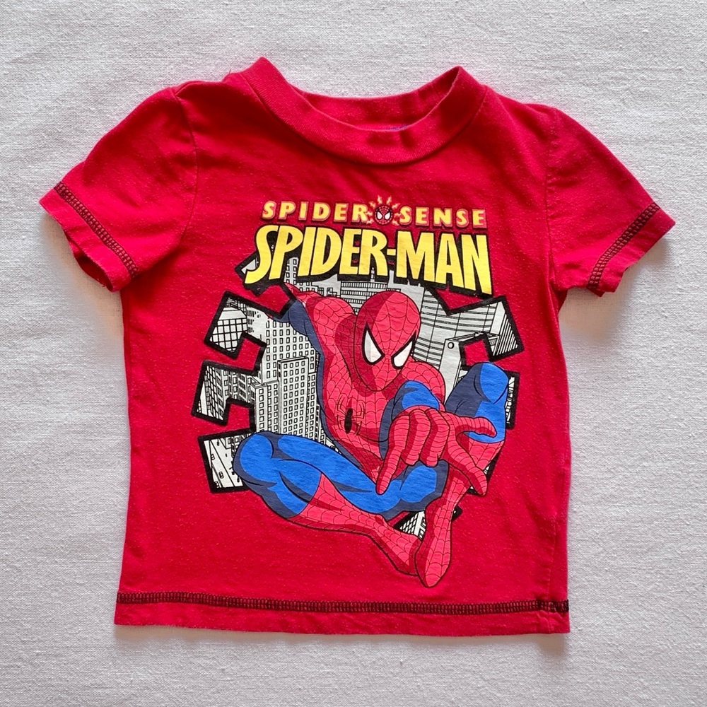 2012 Marvel Spider Sense Spider-Man Tee Short Sleeve Red T-Shirt 12 Months